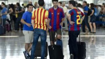 El ‘soci’ vivió el caos en un hangar de Schönefeld