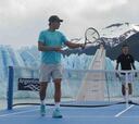 Exhibición de Nadal y Djokovic frente al Glaciar Perito Moreno