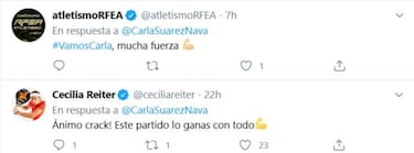 Impresionante apoyo del mundo del deporte y la sociedad a Carla: más de 6 mil mensajes