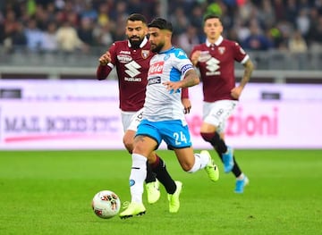 Napoli's Lorenzo Insigne in action