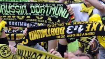 <b>FIELES. </b>La afición del Dortmund, una de las más fuertes de Alemania.
