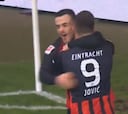 El doblete maravilloso de Jovic con el Eintracht en su debut