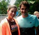 Garbiñe Muguruza se encontró con Roger Federer en el zoo