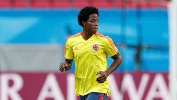 Carlos S&aacute;nchez durante un entrenamiento con la Selecci&oacute;n Colombia en el Mundial de Rusia 2018