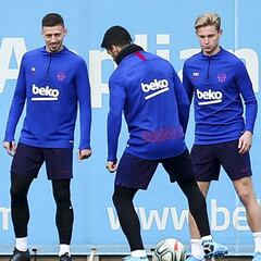 El Barcelona entrenó de cara a su partido en Butarque