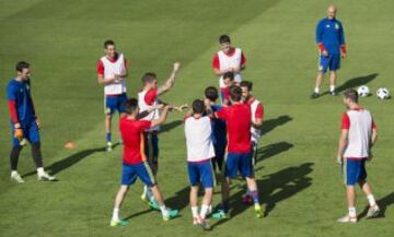 El entrenamiento a puerta abierta de la Selección Española