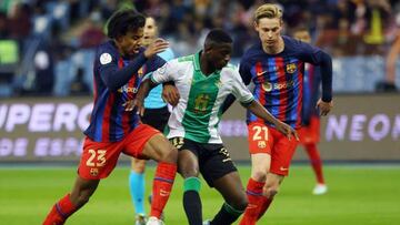 Luiz Henrique durante el Betis - Barcelona.
