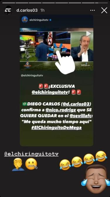 Diego Carlos: "Me queda mucho tiempo aquí"