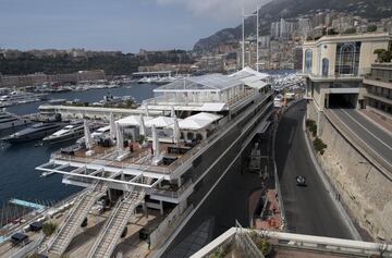 Primera sesi車n de entrenamiento en el circuito de Montecarlo