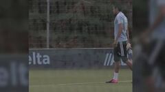 La primera reacción de Murillo al volver a entrenar con Celta