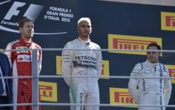 Vettel, Hamilton y Massa.