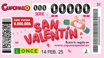 Cuponazo de San Valentín de la ONCE: comprobar los resultados del sorteo hoy, viernes 14 de febrero
