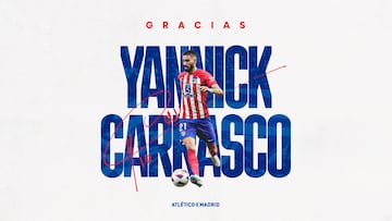 Yannick Carrasco sale del Atlético.