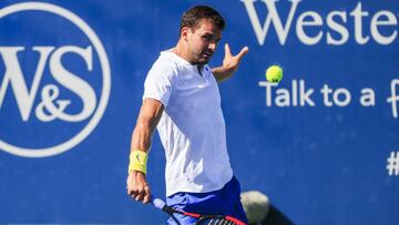 Grigor Dimitrov durante su partido frente a Yuichi Sugita.