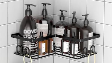 ¿Sin ideas para poner los geles en la ducha? Prueba esta estantería que se instala sin taladro