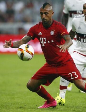 Arturo Vidal sumó su primer partido como titular en Bayern Munich. Jugó ante Milan en la Copa Audi.