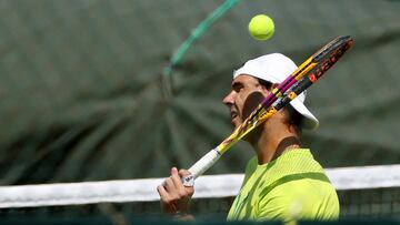 Tennis - Wimbledon - All England Lawn Tennis and Croquet Club, London, Britain - July 7, 2022  Spain's Rafael Nadal during practice REUTERS/Matthew Childs