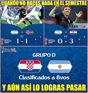 Los memes de la agonía de Argentina y el show de Maradona