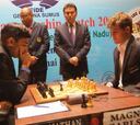 La lucha por el título entre Anand y Carlsen comienza en tablas