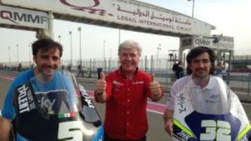 Pablo, &Aacute;ngel y Gelete Nieto en Losail.