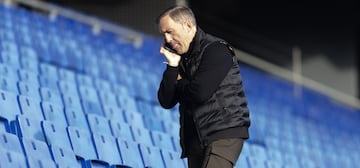 Fran Garagarza, este viernes, durante el entrenamiento del Espanyol en el RCDE Stadium.