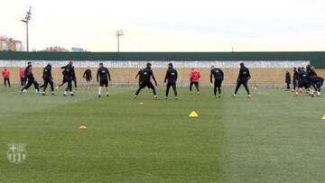 Primer entrenamiento del Barcelona de cara al Clásico