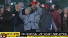 Family of Hillsborough disaster victims sing 'You'll never Walk Alone' outside courthouse