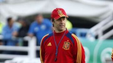 Julen Lopetegui durante un entrenamiento en Benidorm el 13 de mayo.