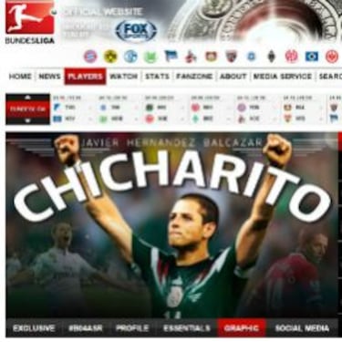 Chicharito tiene su propio sitio en la web de la Bundesliga