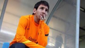 <b>DE ESTRENO. </b>Messi se puso la nueva sudadera de entrenamiento en la sesión de ayer.