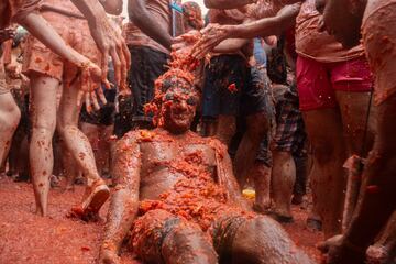 Las mejores im¨¢genes de La Tomatina de Bu?ol