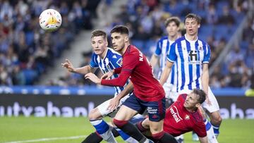 Partido en Anoeta entre Osasuna y Real Sociedad.