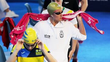 Mireia Belmonte, instantes antes de afrontar una prueba del Open.