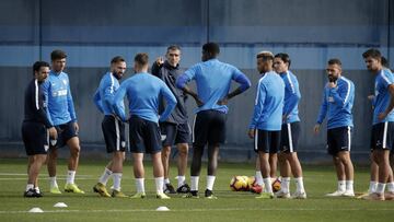Entrenamiento del Málaga.