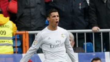 Cristiano celebra uno de sus goles ante el Celta.