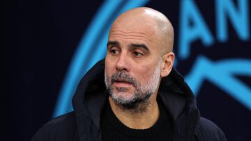 Manchester (United Kingdom), 16/03/2024.- Newcastle United manager Pep Guardiola looks on ahead of the FA Cup quarter-finals soccer match between Manchester City and Newcastle United in Manchester, Britain, 16 March 2024. (Reino Unido) EFE/EPA/ADAM VAUGHAN EDITORIAL USE ONLY. No use with unauthorized audio, video, data, fixture lists, club/league logos, 'live' services or NFTs. Online in-match use limited to 120 images, no video emulation. No use in betting, games or single club/league/player publications.
