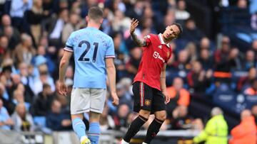 Antony, durante el partido contra el City.