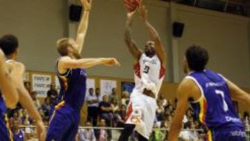 Mike Hall, durante el reciente amistoso ante el MoraBanc Andorra.