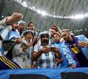 Los hinchas argentinos, pendientes del Croacia-Brasil