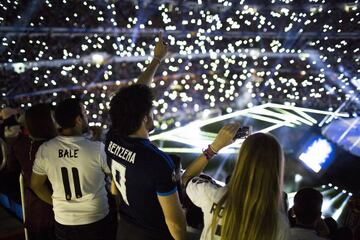 La fiesta de los campeones en el Santiago Bernabéu