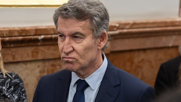 El presidente del PP, Alberto Núñez Feijóo, durante una sesión de control al Gobierno, en el Congreso de los Diputados, a 10 de diciembre de 2025, en Madrid (España). El Gobierno se enfrenta una semana más a las preguntas de la oposición, en concreto esta semana sobre el Plan Auto 2030, la sanidad animal en España y las políticas para garantizar el equilibrio entre la fauna salvaje y la ganadería. Además, el ministro de Asuntos Exteriores, Unión Europea y Cooperación comparece, a petición propia, para informar de la política exterior de España en defensa de la paz, el derecho internacional y el multilateralismo.
10 DICIEMBRE 2025
Ananda Manjón / Europa Press
10/12/2025