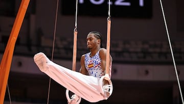 Thierno Diallo en anillas.