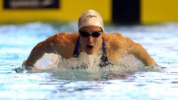 Mireia Belmonte, durante su victoria en los 400 estilos.