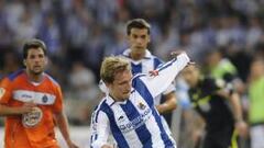 <b>DE PRIMERA. </b>Diego Rivas participó en el ascenso de la Real Sociedad y la pasada temporada jugó 32 partidos en Primera División.