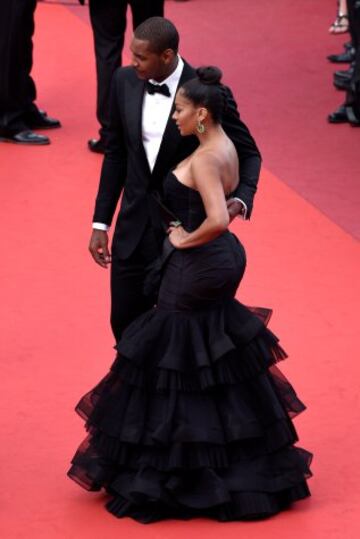 Carmelo Anthony y La La Anthony en la premier de "Loving".