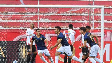 Futbol, Always Ready vs Magallanes.
Copa 2023.
Los jugadores de Magallanes celebran el triunfo contra Always Ready durante el partido por Conmebol Copa Libertadores disputado en el estadio Hernando Siles.
La Paz, Bolivia.
02/03/2023
APG/Photosport
Football, Always Ready vs Union La Calera.
7 th, National Championship 2023 .
Magallanes players celebrate their victory against Always Ready during Conmebol Libertadores Cup match at Hernando Siles stadium in La Paz, Bolivia.
02/03/2023
APG/Photosport