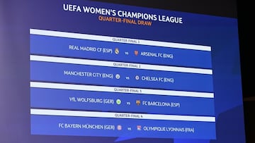 Real Madrid-Arsenal y Wolfsburgo-Barça, en cuartos de final