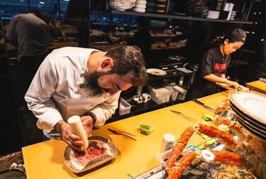 KŌ, el restaurante en la décima planta del Santiago Bernabéu, tiene una temática japonesa.