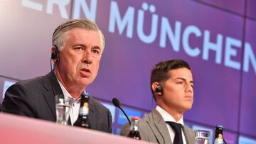 Ancelotti: "Estoy contento de tener a James aquí"