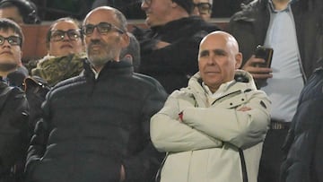 Sebastián Ceria y Manolo Higuera, del Racing.